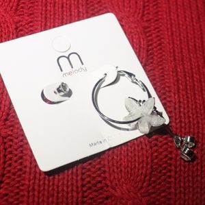 Stud & Flower Hoop Earrings